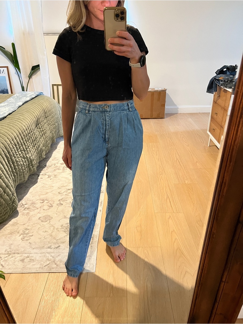 Classic High-Waist Light Blue Women’s Jeans